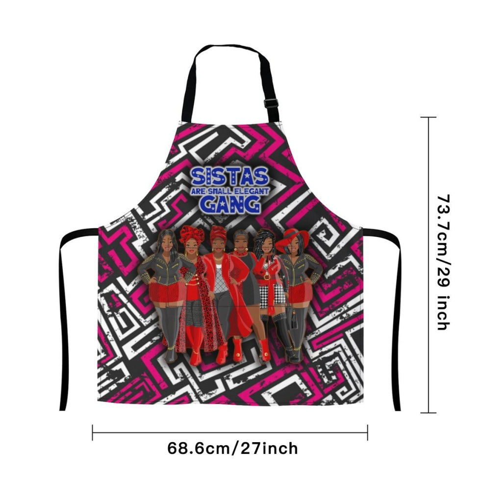 Afro-Art Sistas Are Small Elegant Gang Apron - Plz Note In Order The Number Of Sisters