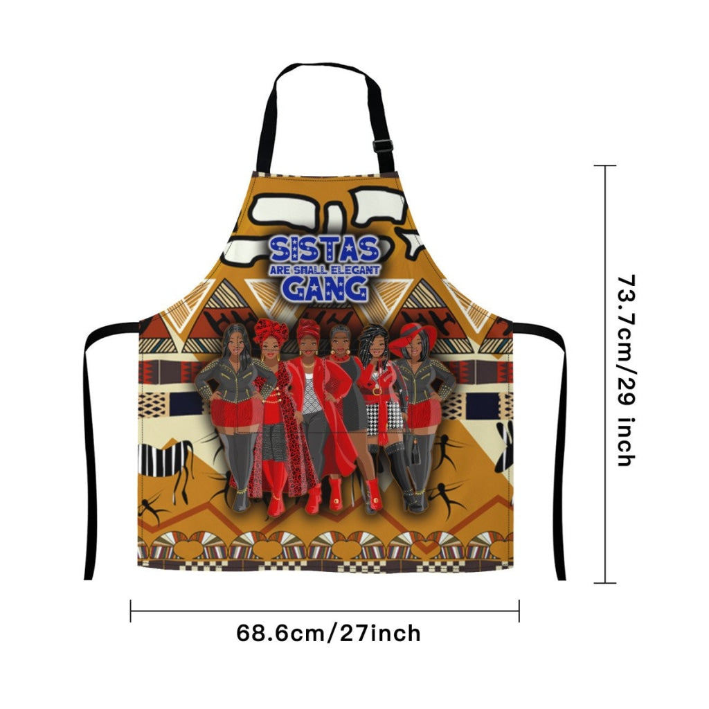 Afro-Art Sistas Are Small Elegant Gang Apron - Plz Note In Order The Number Of Sisters