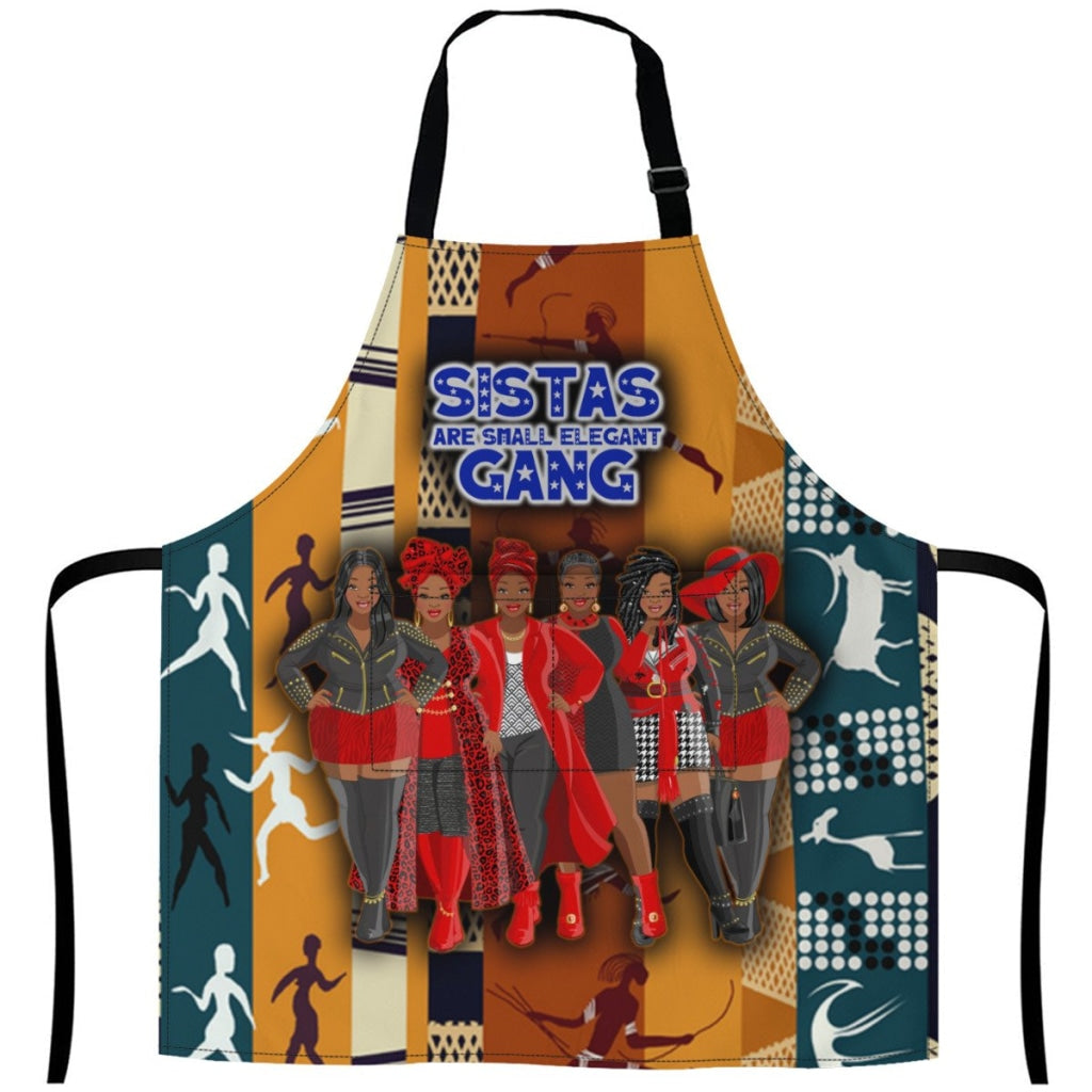Afro-Art Sistas Are Small Elegant Gang Apron - Plz Note In Order The Number Of Sisters White / One