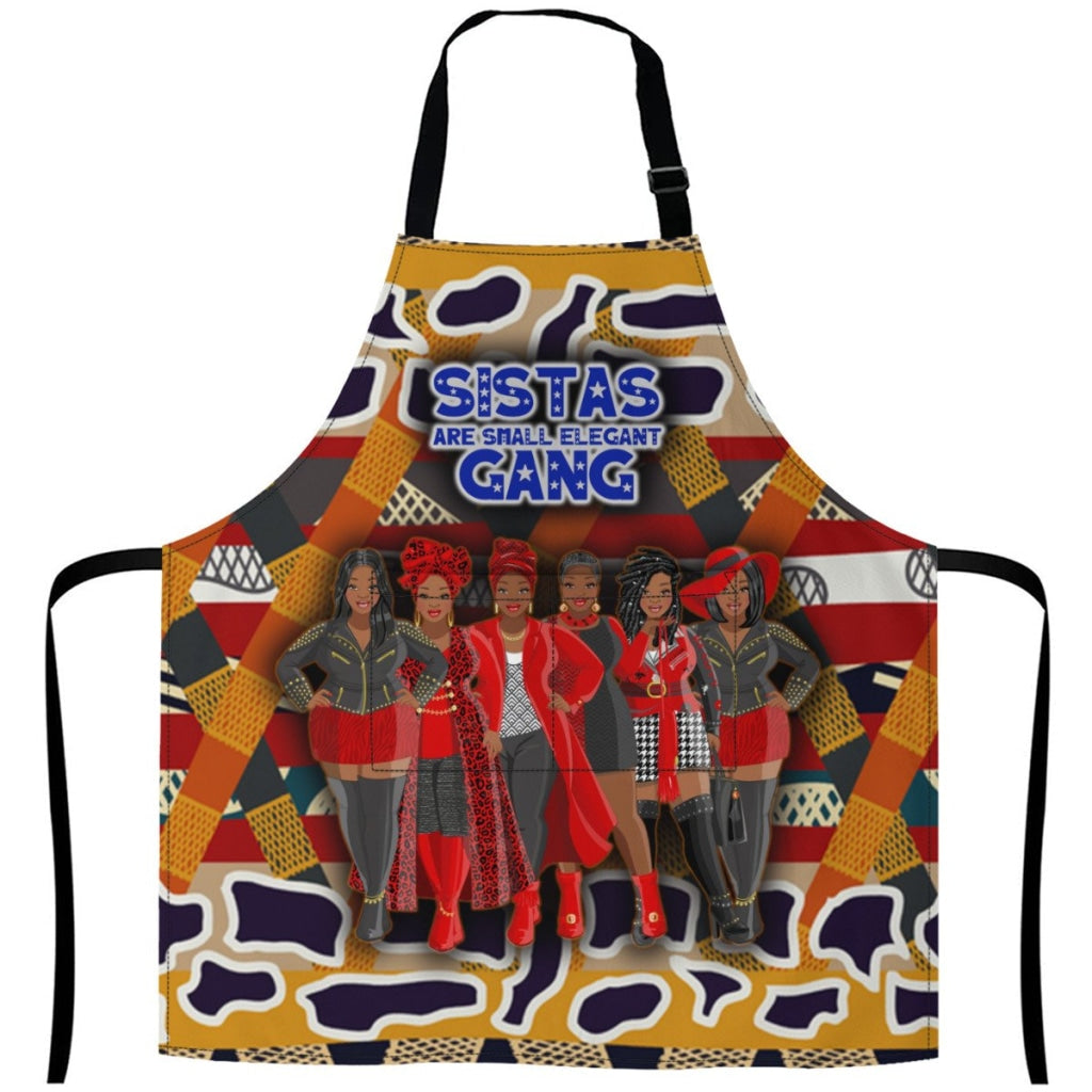Afro-Art Sistas Are Small Elegant Gang Apron - Plz Note In Order The Number Of Sisters White / One