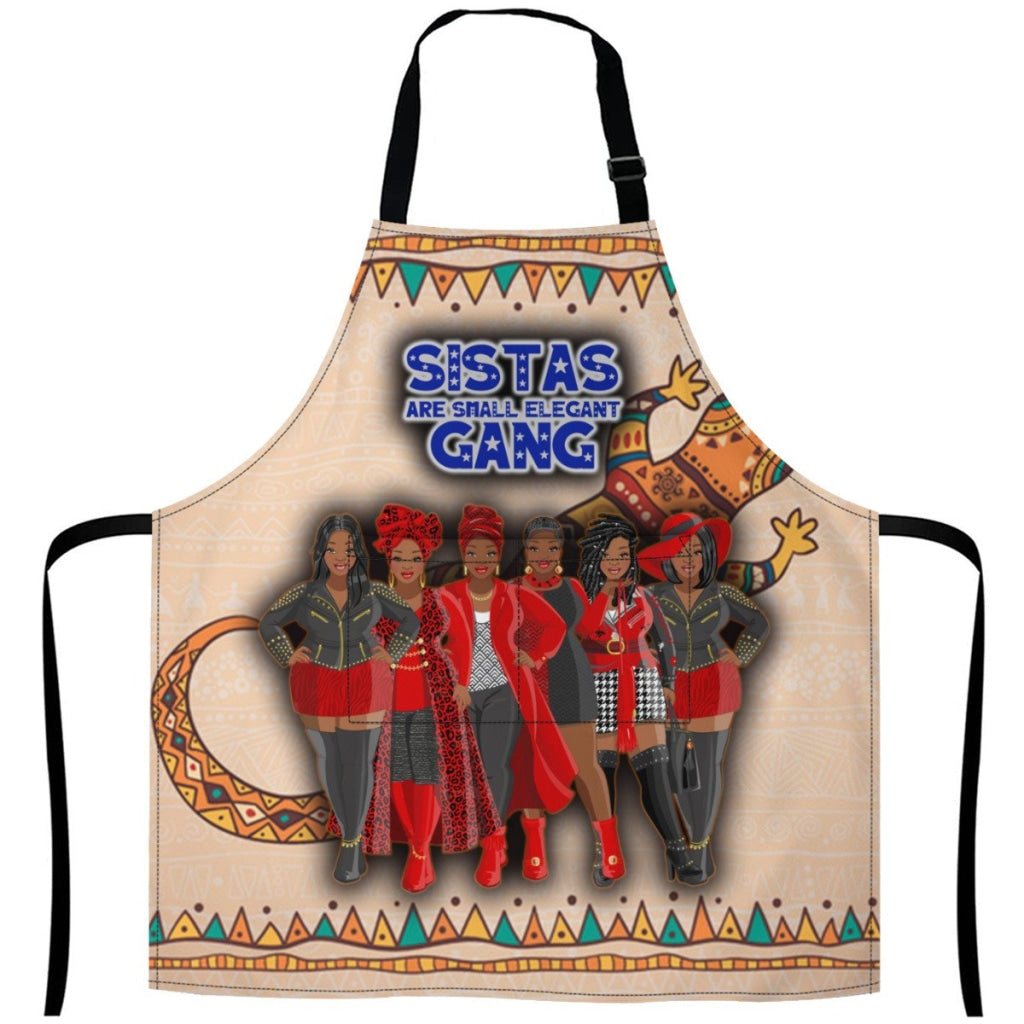 Afro-Art Sistas Are Small Elegant Gang Apron - Plz Note In Order The Number Of Sisters White / One