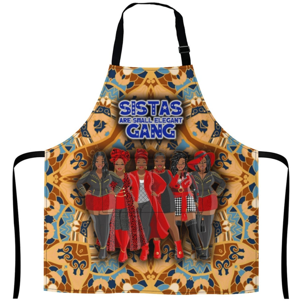 Afro-Art Sistas Are Small Elegant Gang Apron - Plz Note In Order The Number Of Sisters White / One