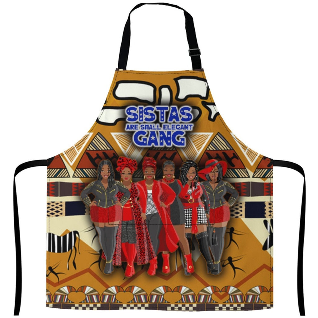 Afro-Art Sistas Are Small Elegant Gang Apron - Plz Note In Order The Number Of Sisters White / One