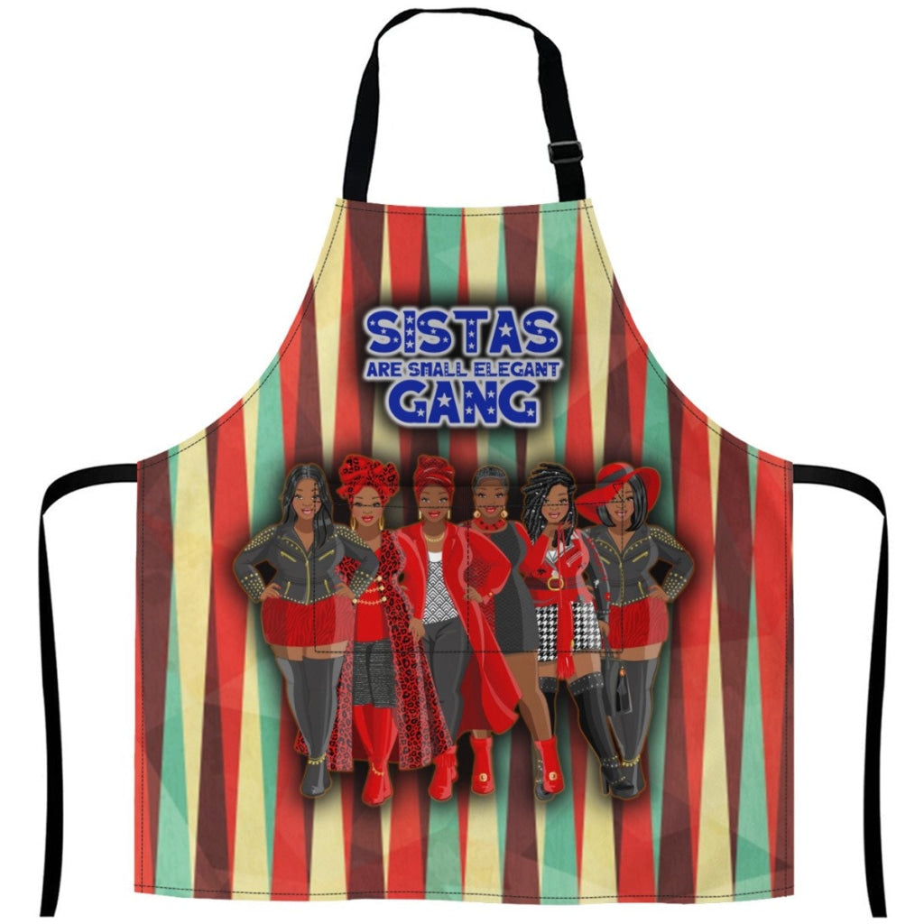 Afro-Art Sistas Are Small Elegant Gang Apron - Plz Note In Order The Number Of Sisters White / One