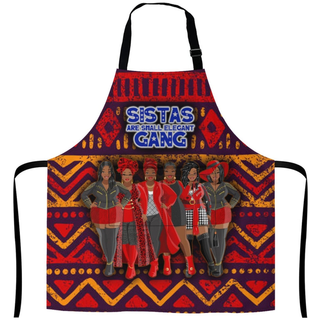 Afro-Art Sistas Are Small Elegant Gang Apron - Plz Note In Order The Number Of Sisters White / One
