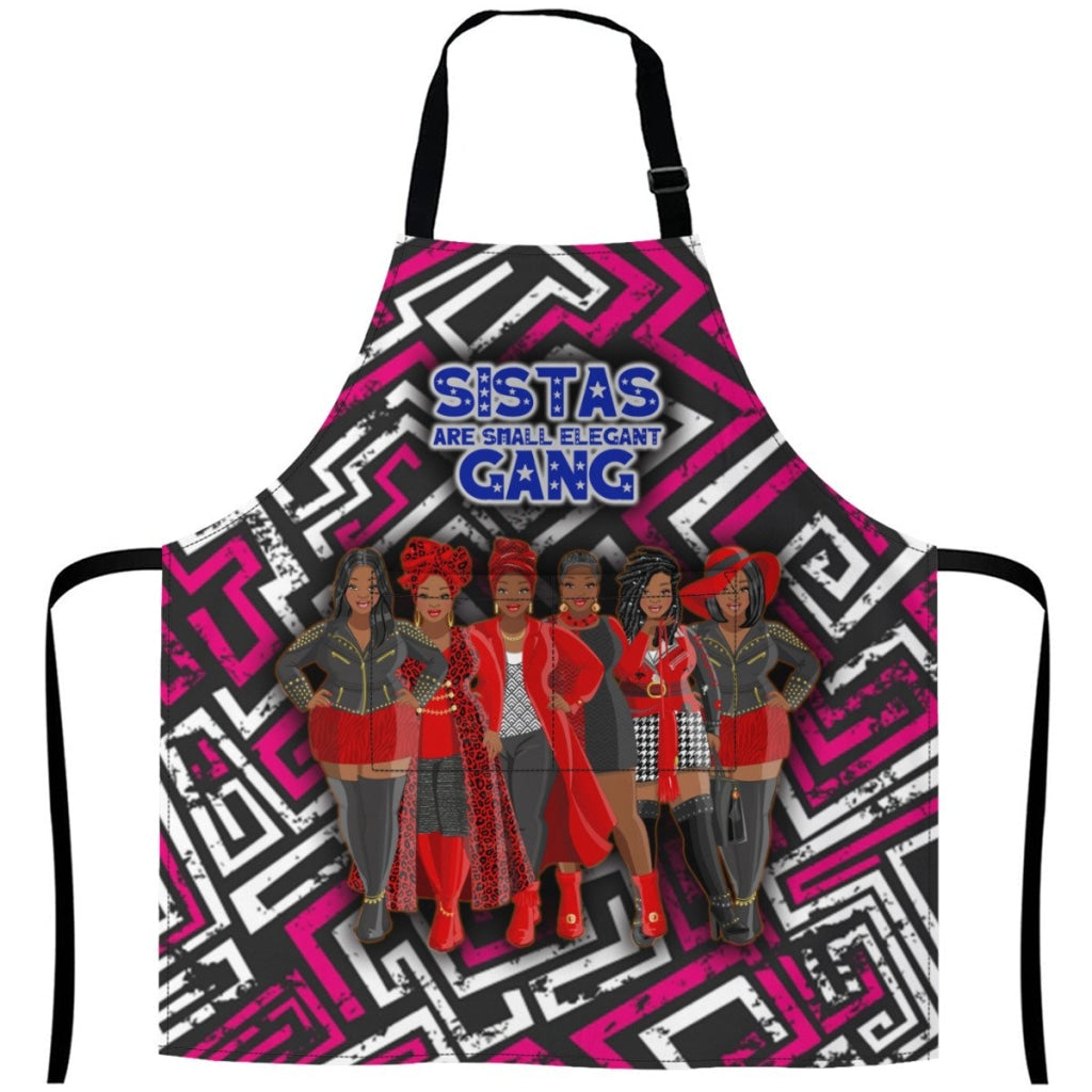 Afro-Art Sistas Are Small Elegant Gang Apron - Plz Note In Order The Number Of Sisters White / One