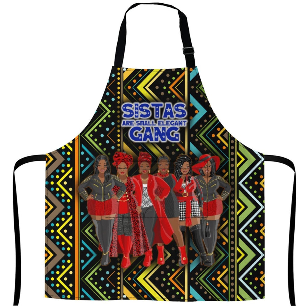 Afro-Art Sistas Are Small Elegant Gang Apron - Plz Note In Order The Number Of Sisters White / One