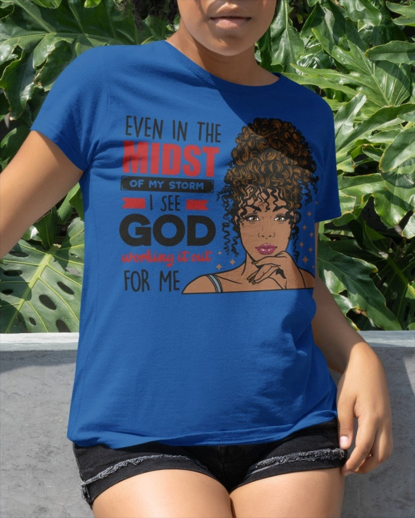 Afro Boss Goddess - Black Woman Classic T-Shirt Royalblue / Xs T