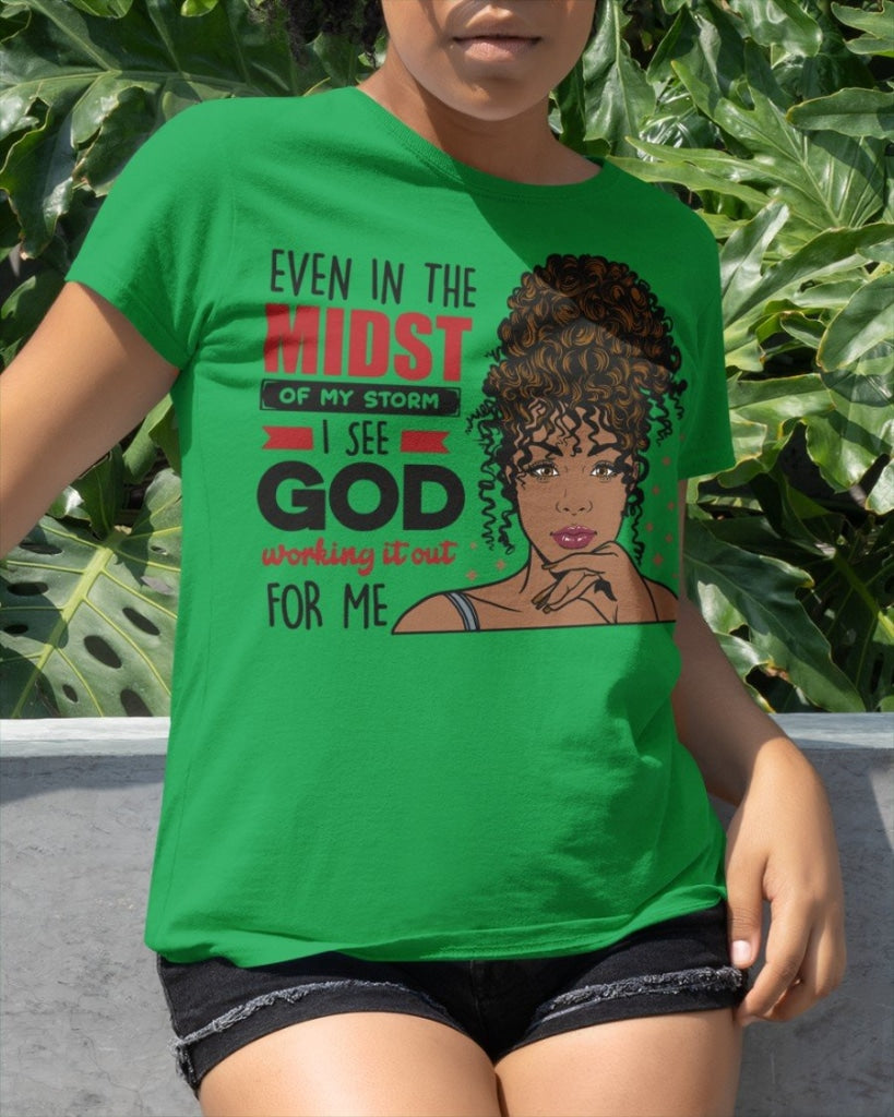 Afro Boss Goddess - Black Woman Classic T-Shirt The Irish Green / Xs T