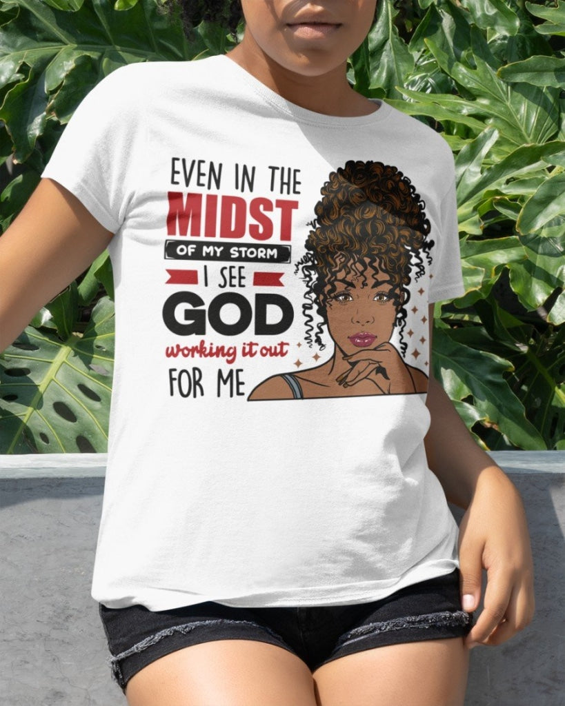 Afro Boss Goddess - Black Woman Classic T-Shirt White / Xs T