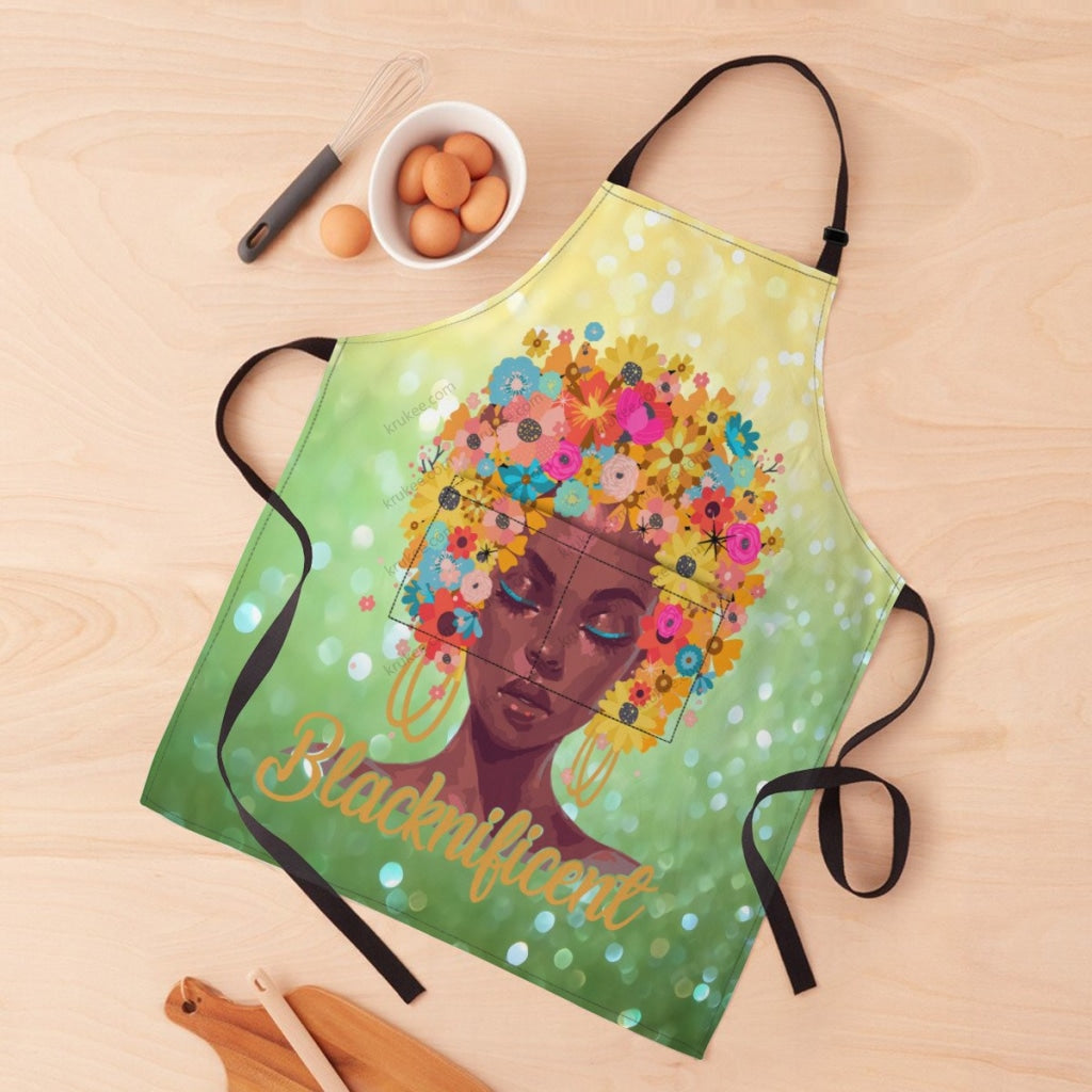 Beautiful Black Girl Printed Apron