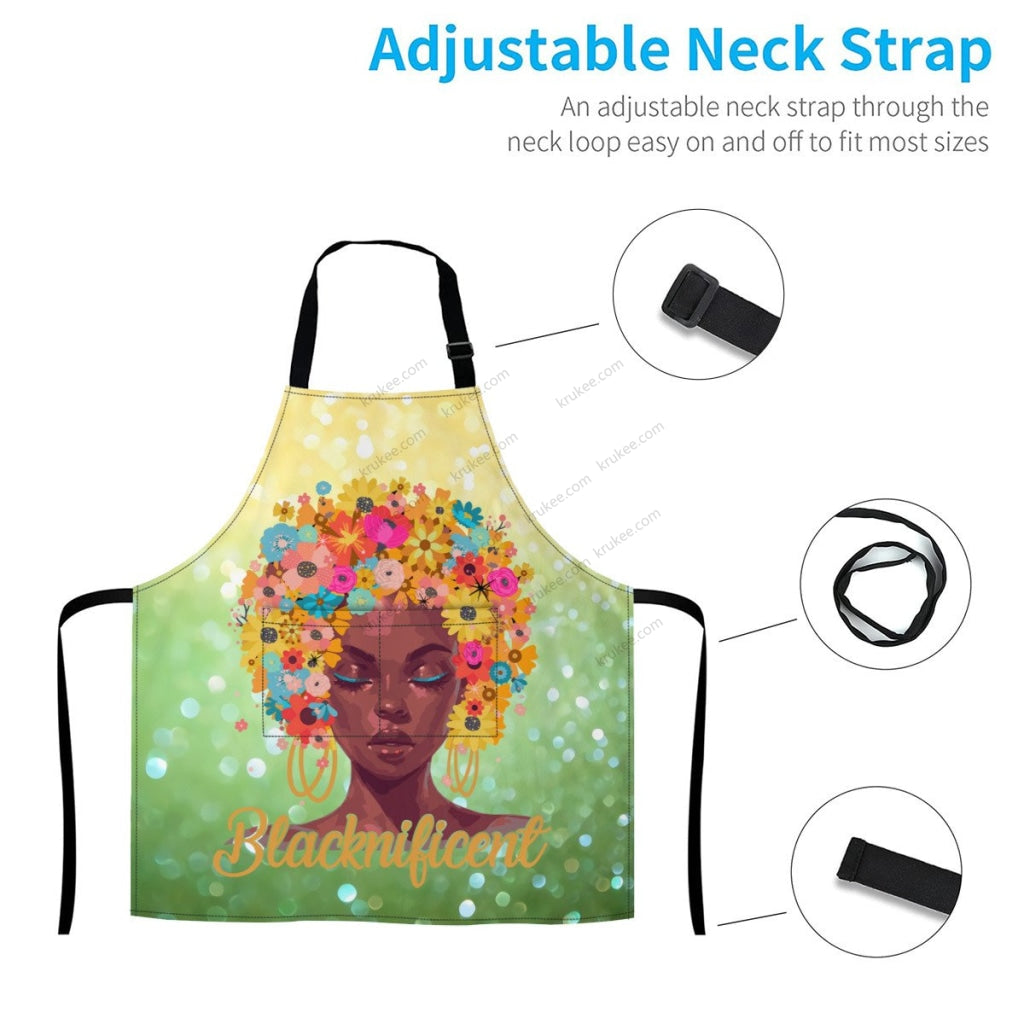 Beautiful Black Girl Printed Apron
