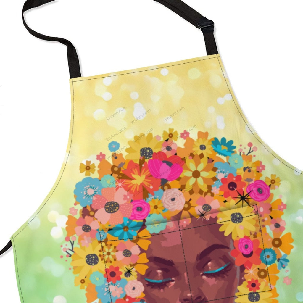 Beautiful Black Girl Printed Apron