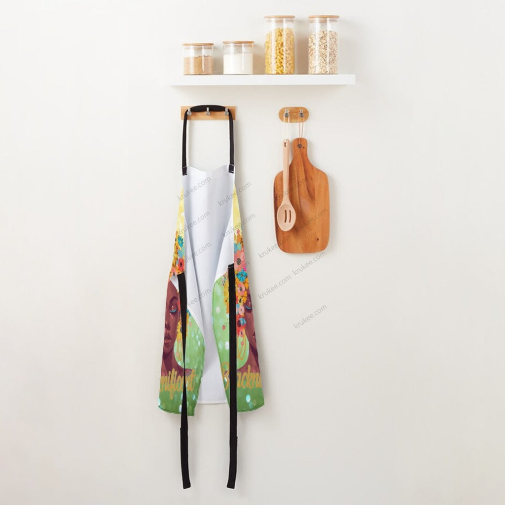 Beautiful Black Girl Printed Apron