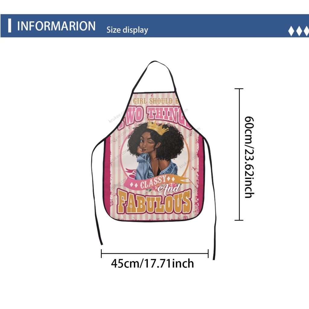 Beautiful Black Girl Printed Kids Apron
