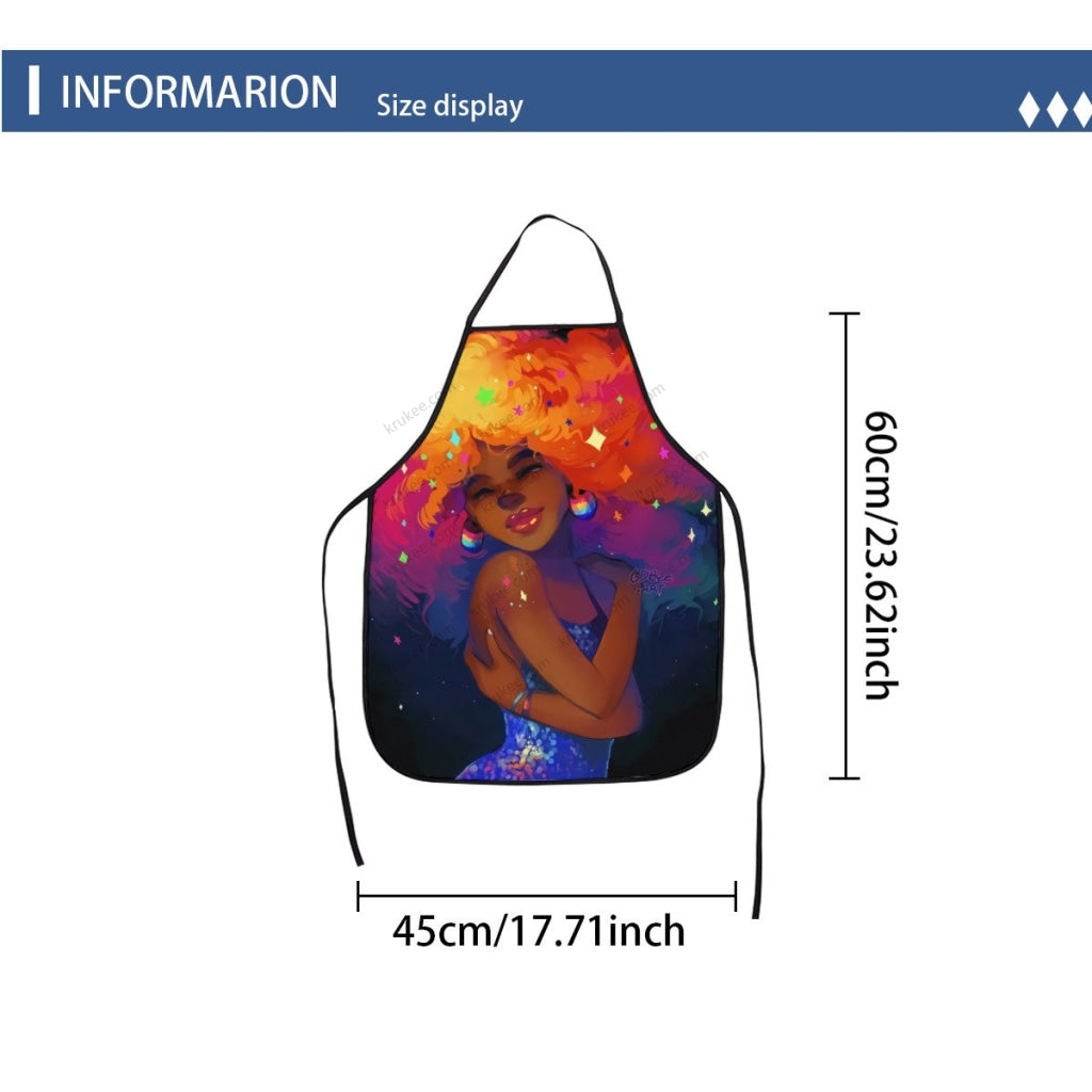 Beautiful Black Girl Printed Kids Apron