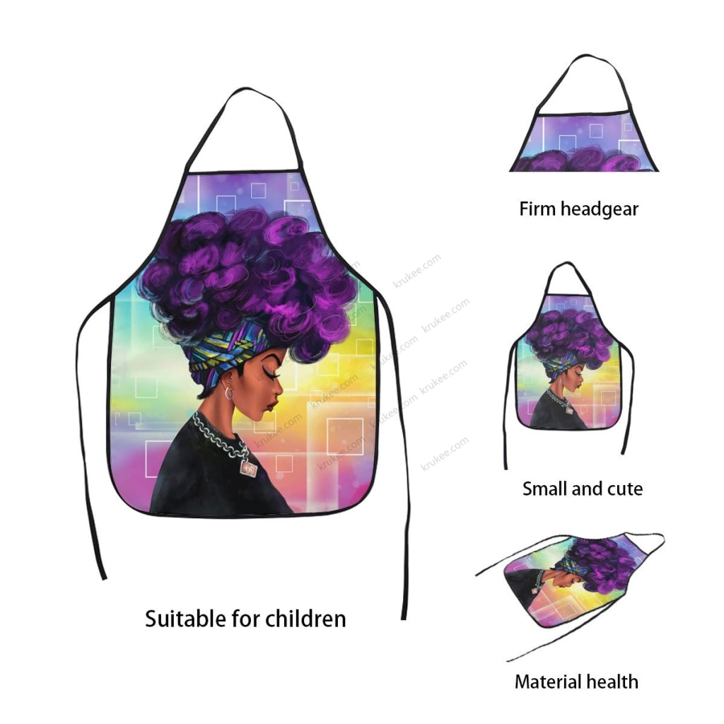 Beautiful Black Girl Printed Kids Apron