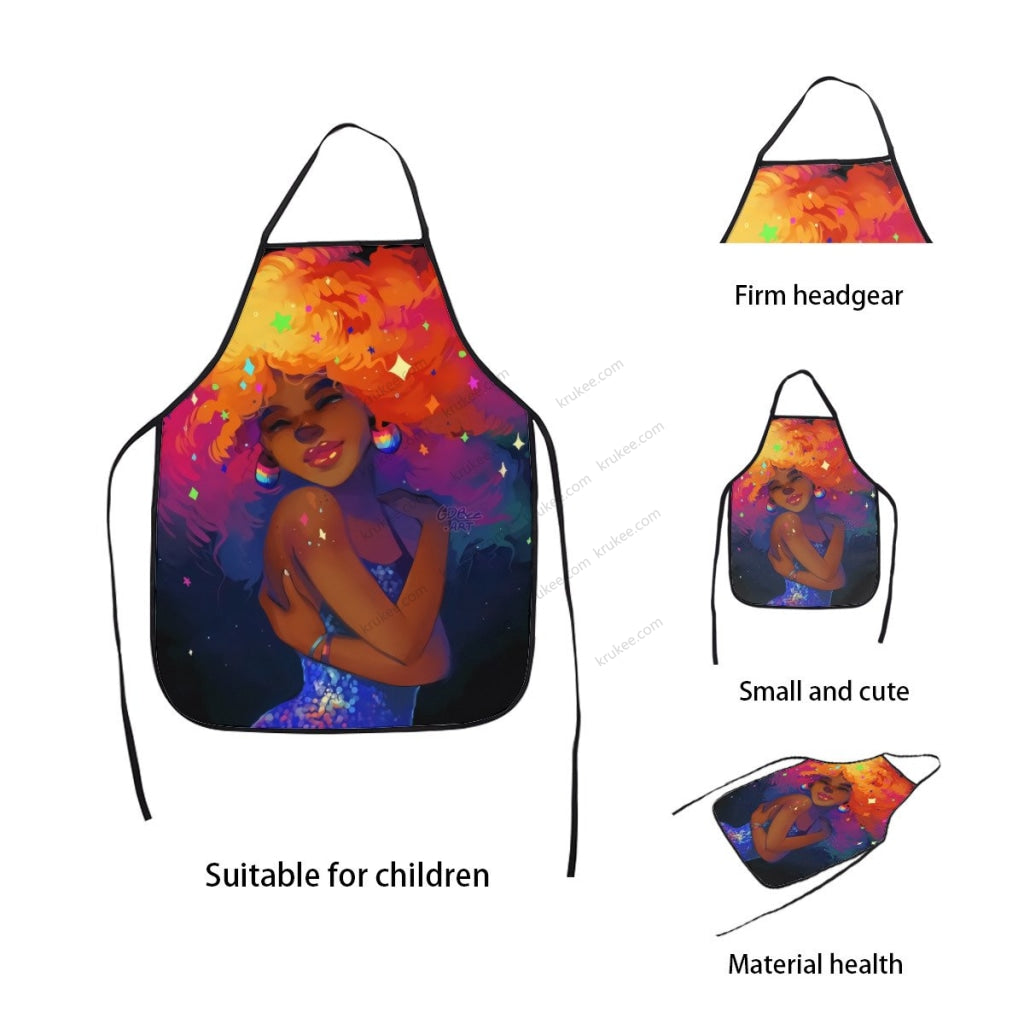 Beautiful Black Girl Printed Kids Apron