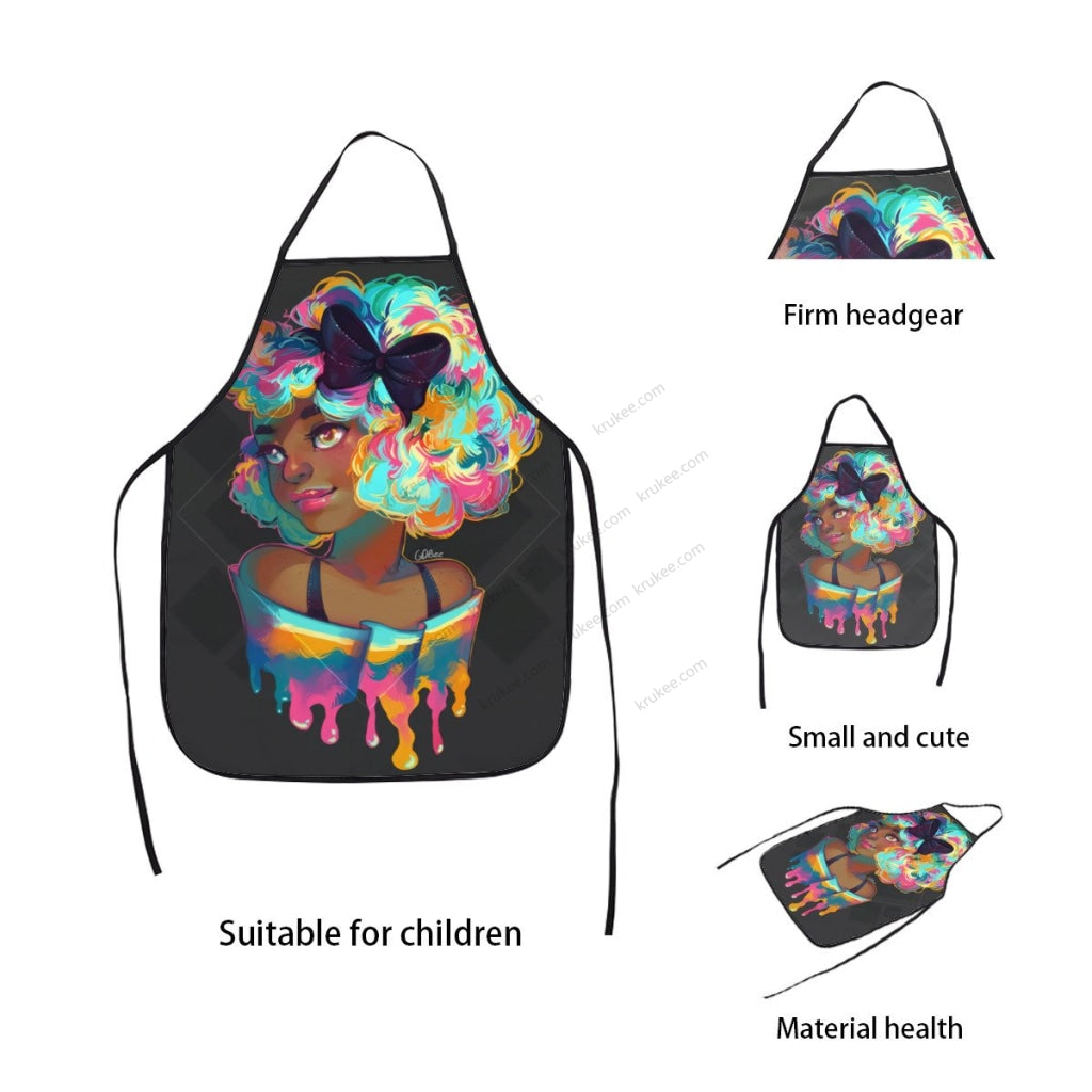 Beautiful Black Girl Printed Kids Apron