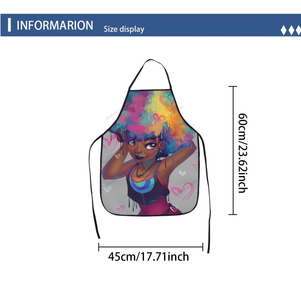 Beautiful Black Girl Printed Kids Apron