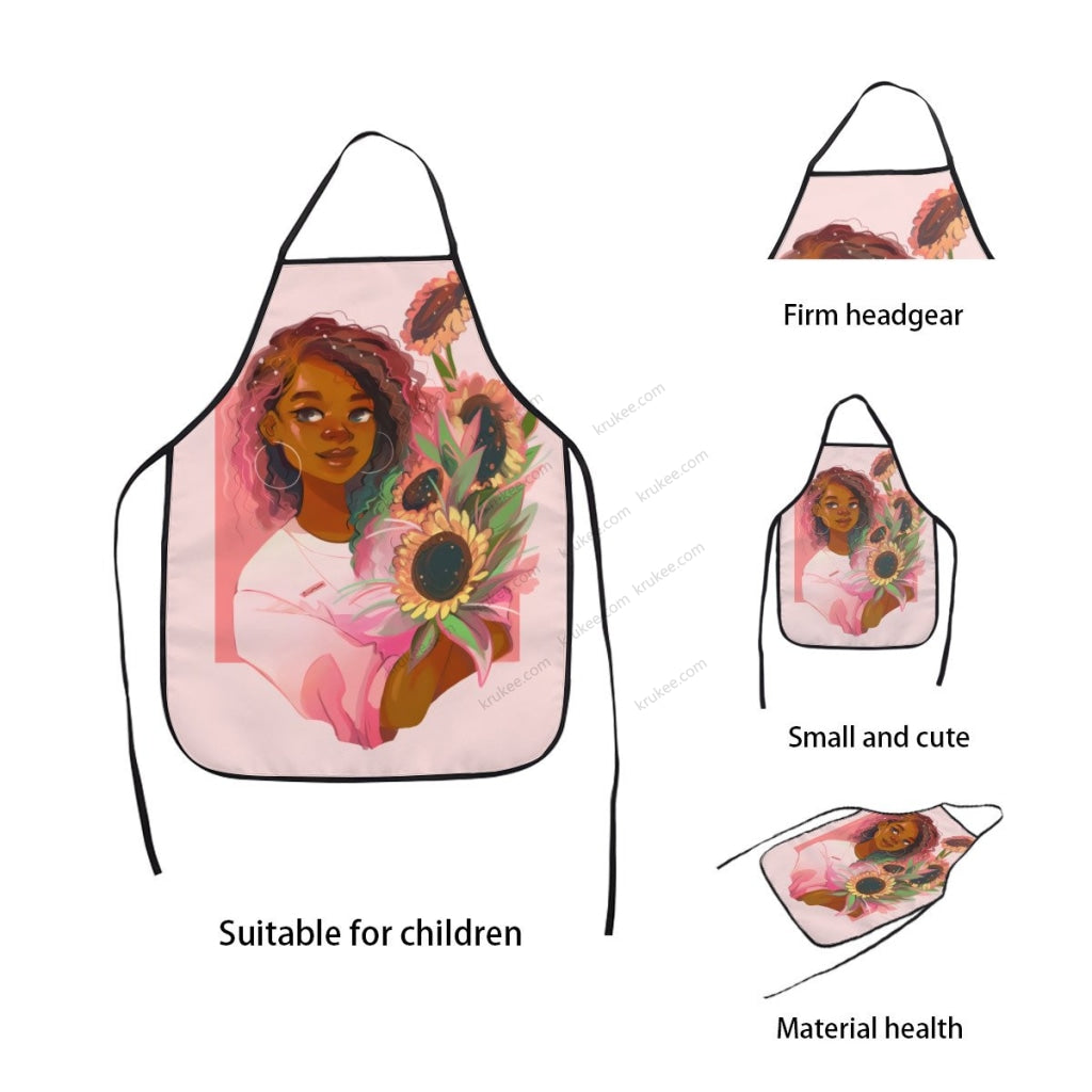 Beautiful Black Girl Printed Kids Apron