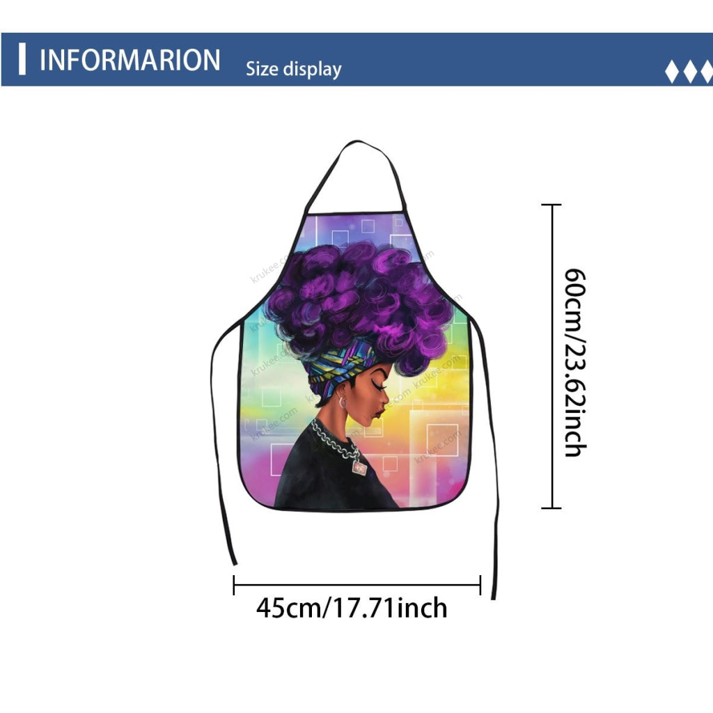 Beautiful Black Girl Printed Kids Apron