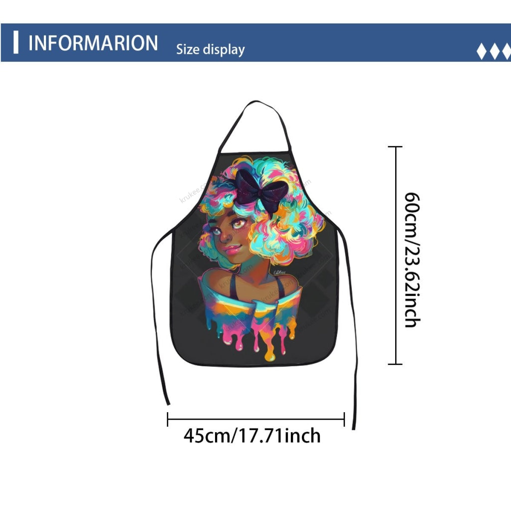 Beautiful Black Girl Printed Kids Apron