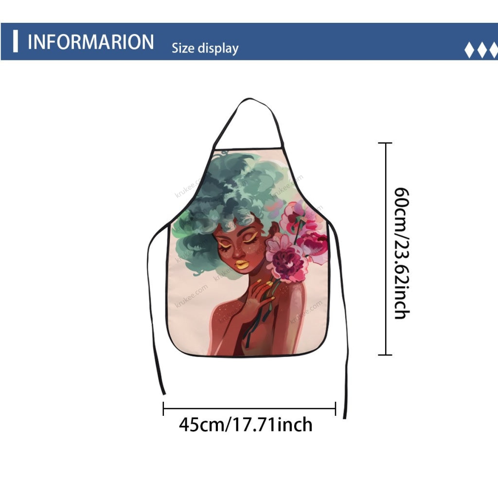 Beautiful Black Girl Printed Kids Apron