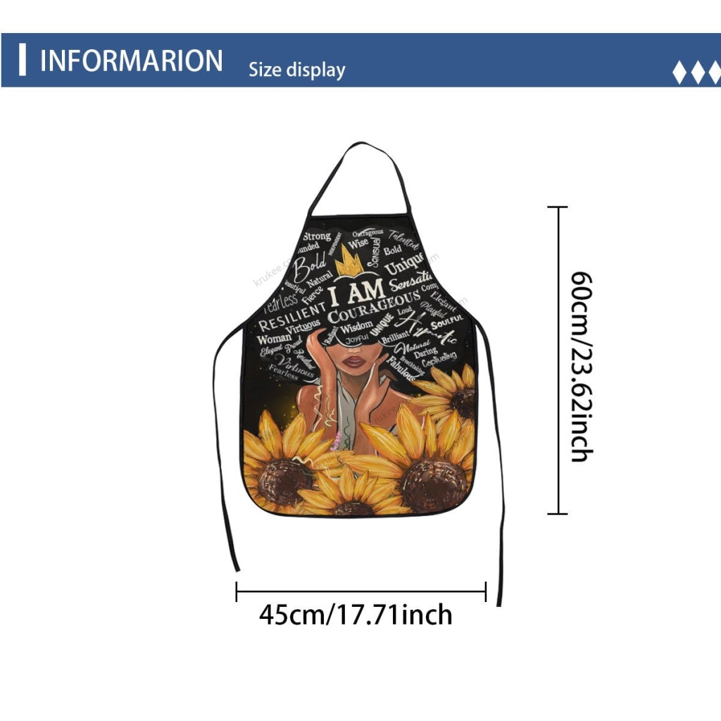 Beautiful Black Girl Printed Kids Apron