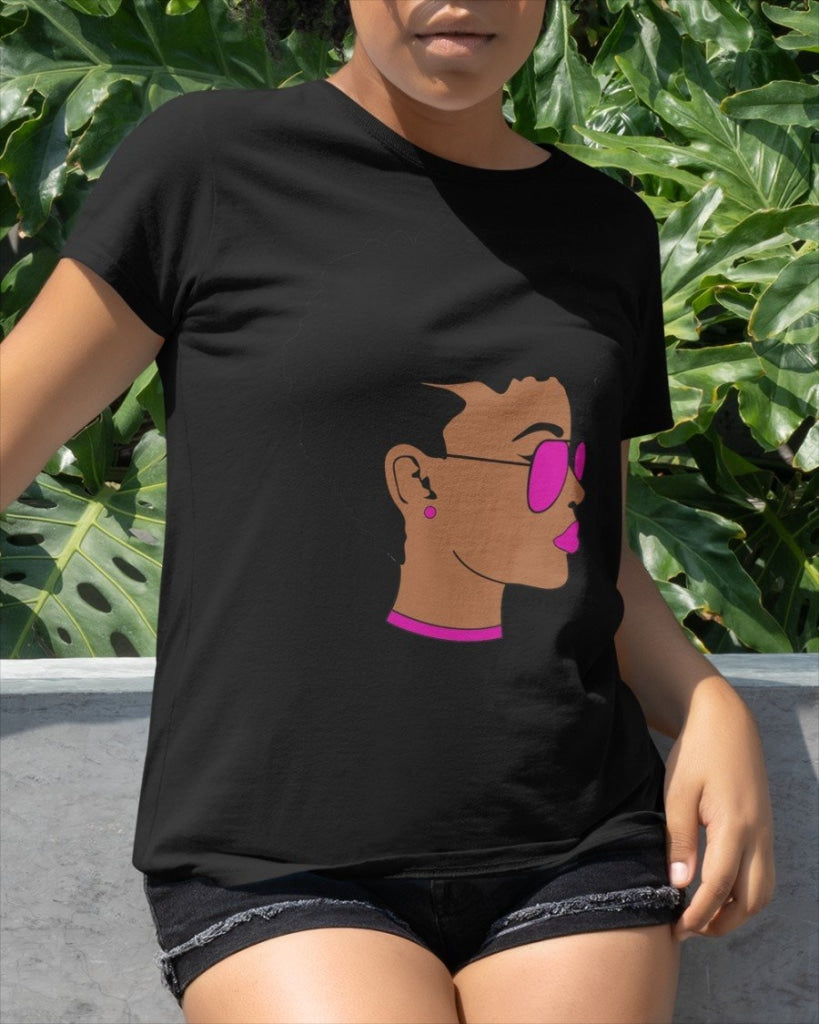 Black Girl Short Hair Classic T-Shirt / Xs T
