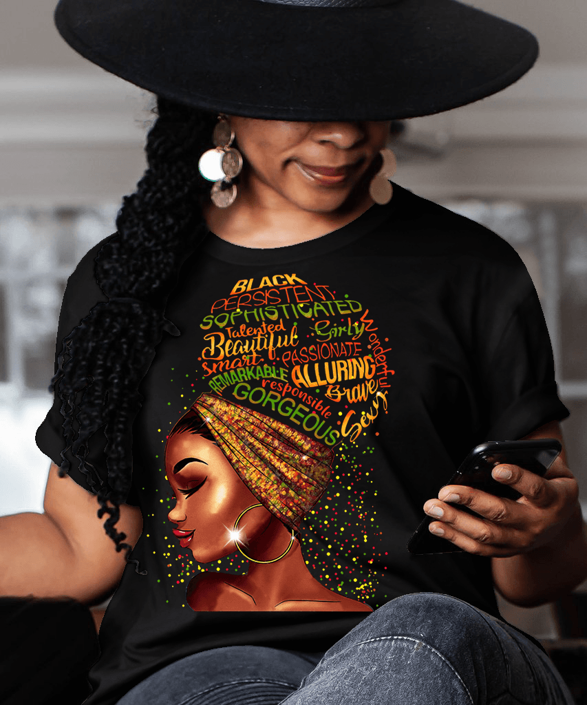 Black Persistent Sophisticated Girl T-Shirt T