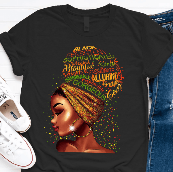 Black Persistent Sophisticated Girl T-Shirt T
