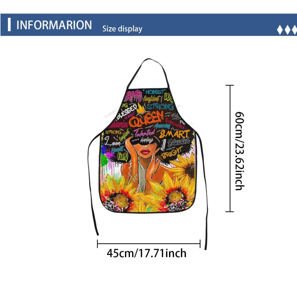 Black Queen Printed Kids Apron