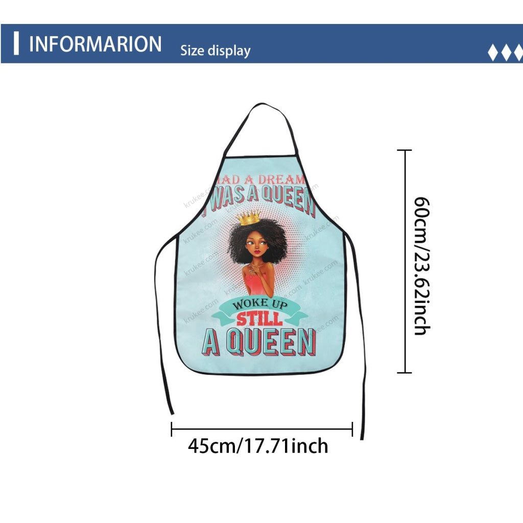 Black Queen Printed Kids Apron