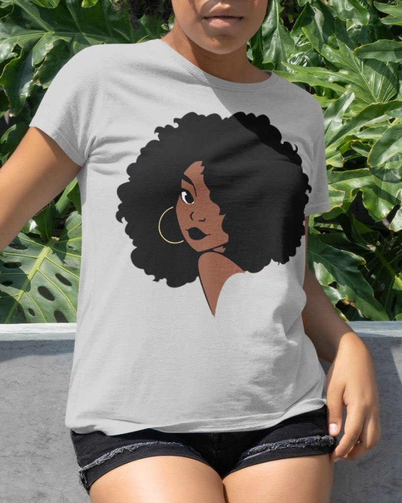 Black Woman Classic T-Shirt Lightgrey / Xs T