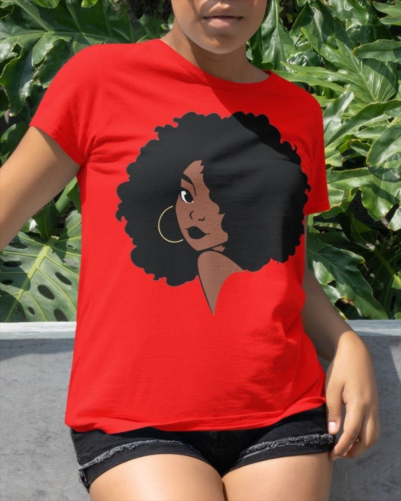 Black Woman Classic T-Shirt Red / Xs T