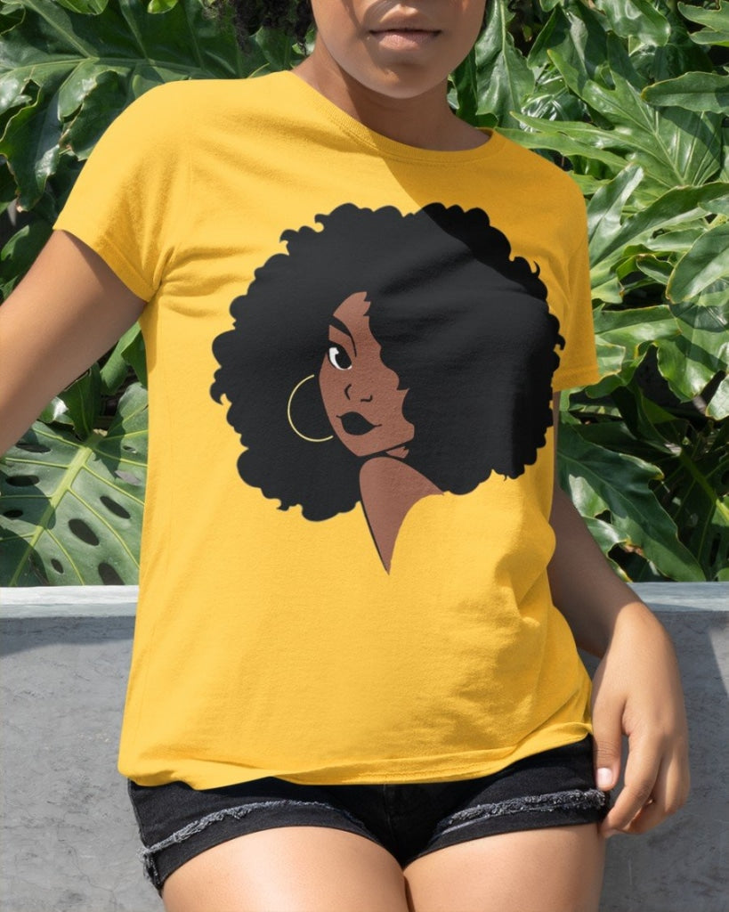 Black Woman Classic T-Shirt Yellow / Xs T