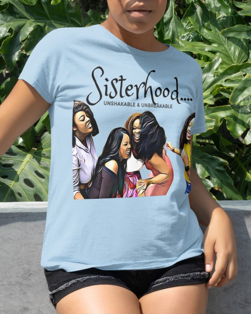 Black Woman - Sisterhood Classic T-Shirt Sky Blue / Xs T