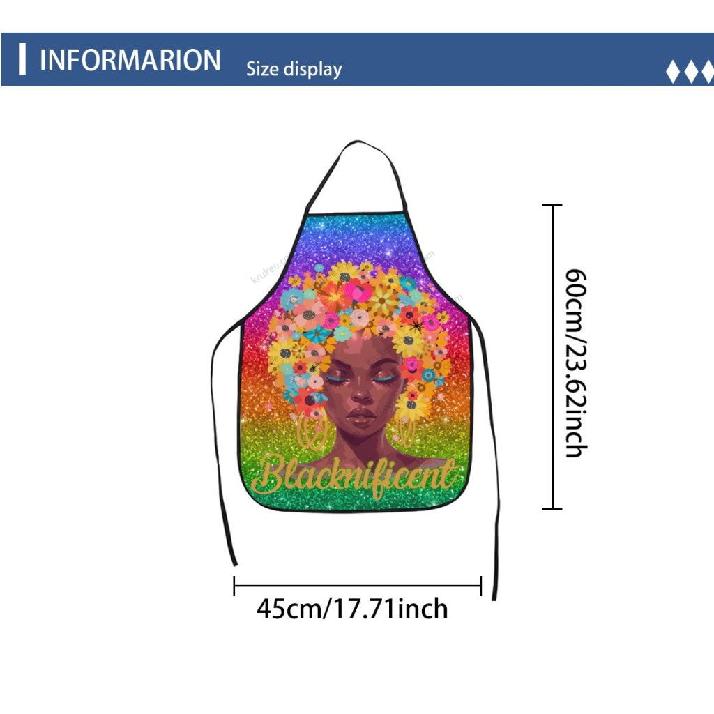 Blacknificent Cute Little Girl Printed Apron