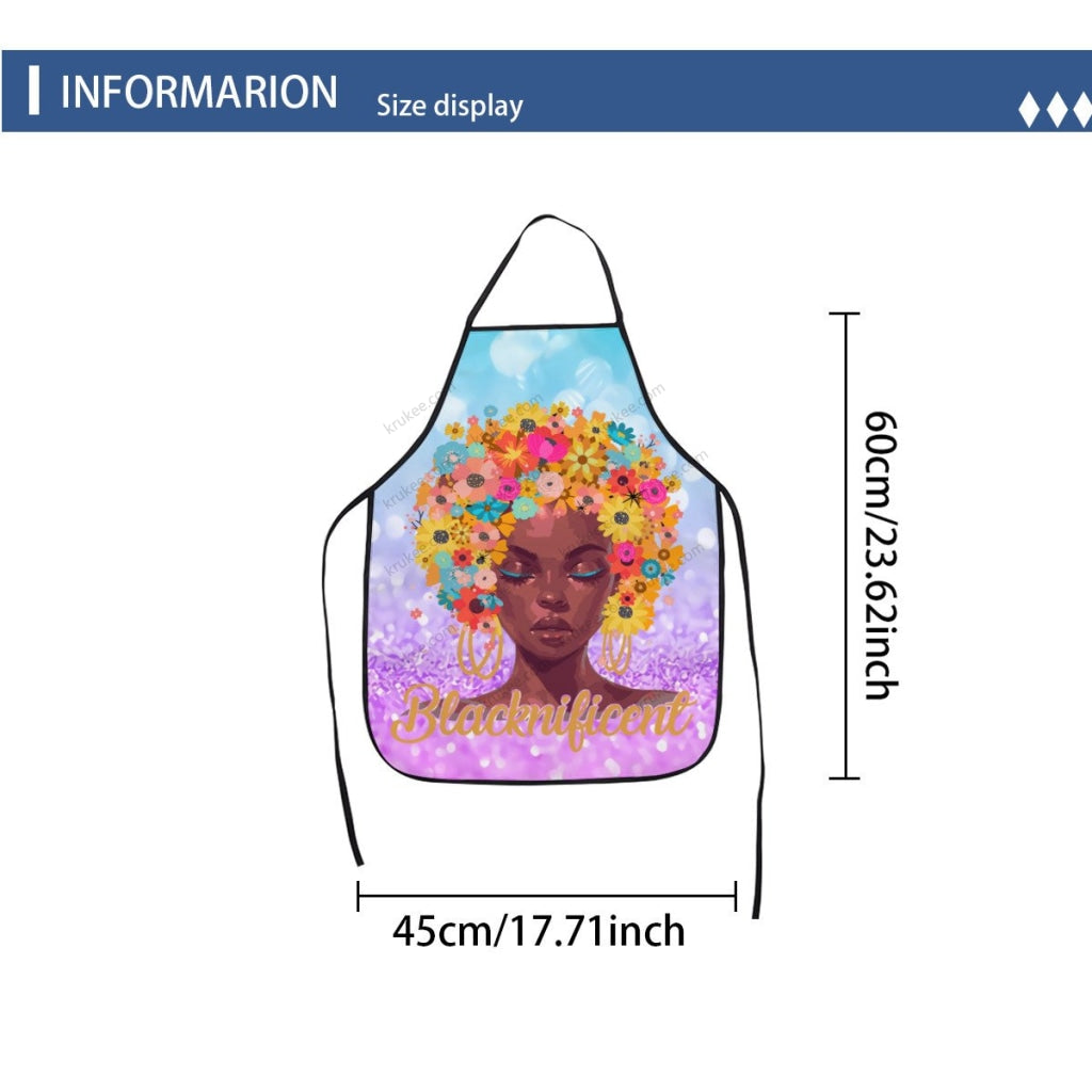Blacknificent Cute Little Girl Printed Apron
