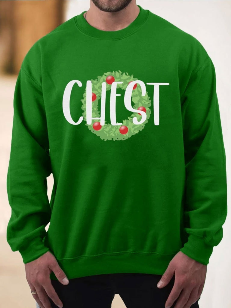 Chest Nuts Christmas Matching Sweatshirt Green / Mens S Sweatshirt
