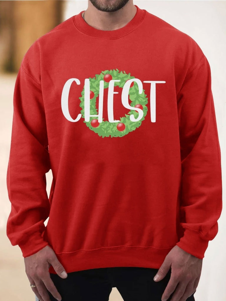Chest Nuts Christmas Matching Sweatshirt Red / Mens S Sweatshirt