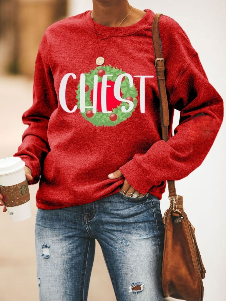 Chest Nuts Christmas Matching Sweatshirt Red / Womens S Sweatshirt