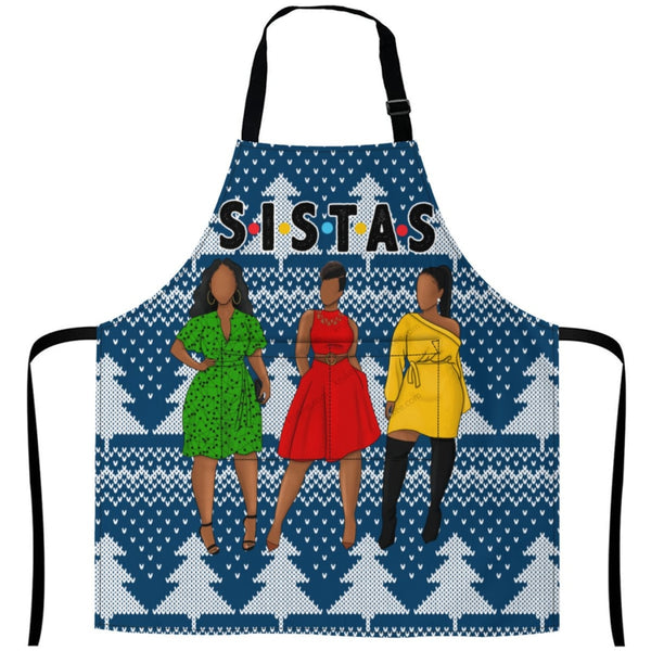 Christmas Apron For Sistas (1) One Size