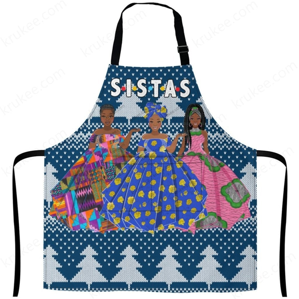 Christmas Apron For Sistas (1) One Size / B