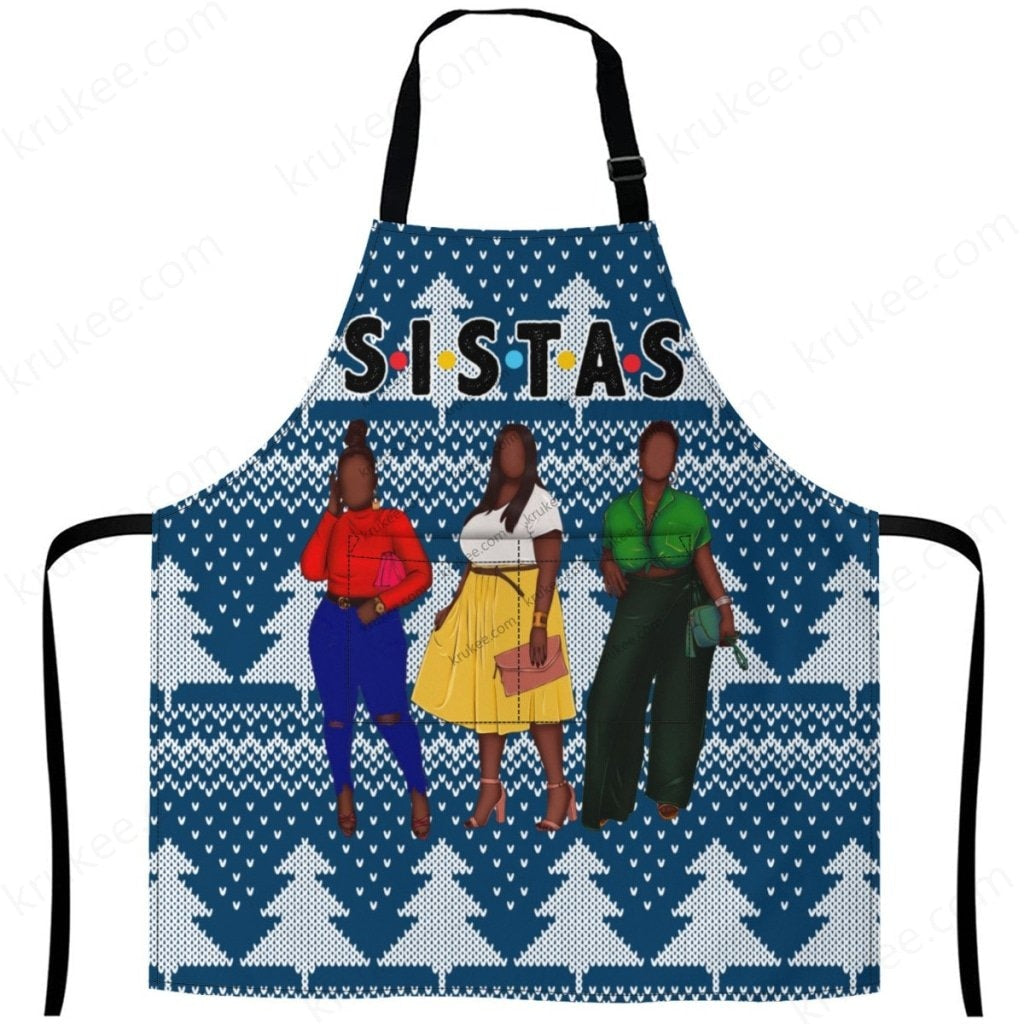 Christmas Apron For Sistas (1) One Size / D