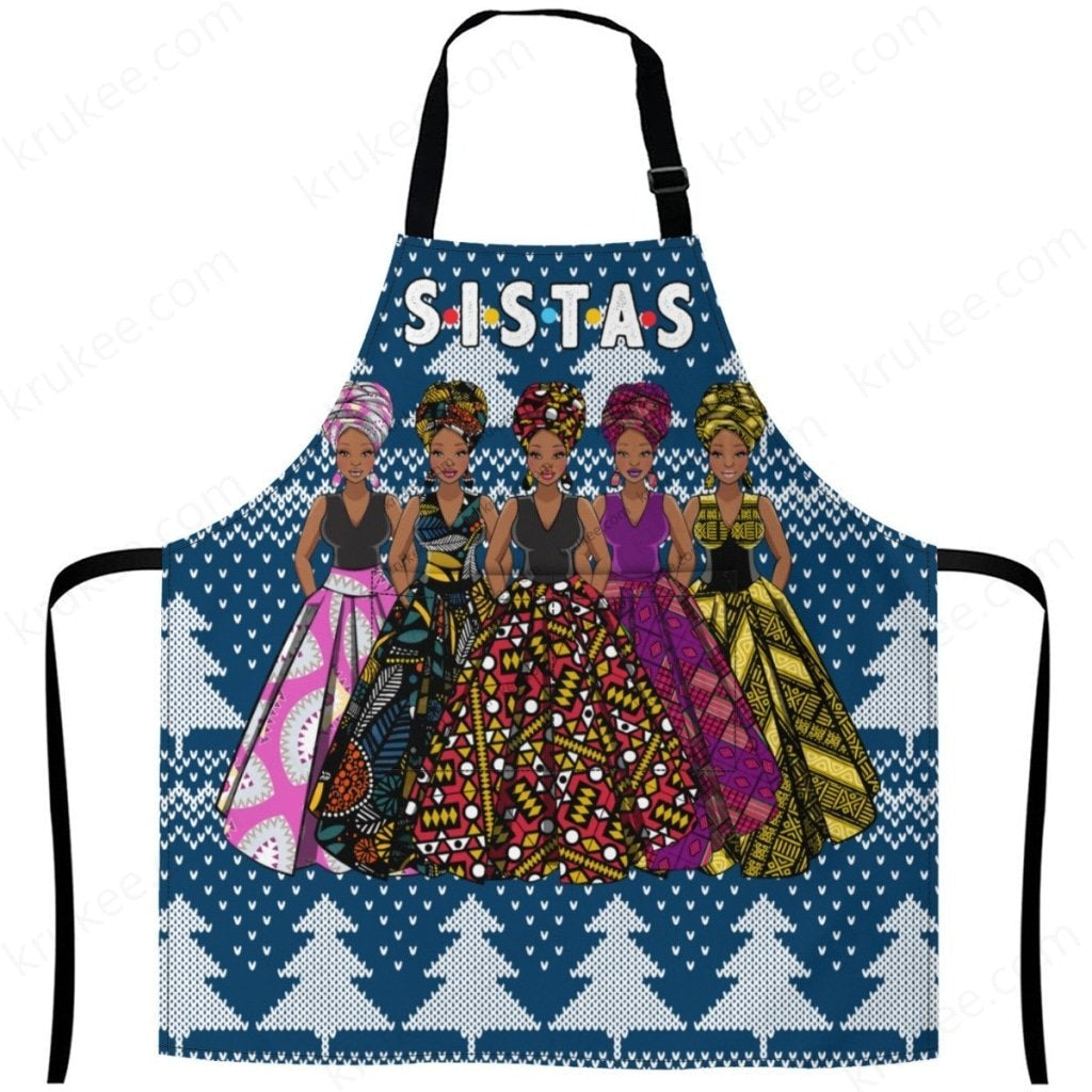 Christmas Apron For Sistas (1) One Size / F