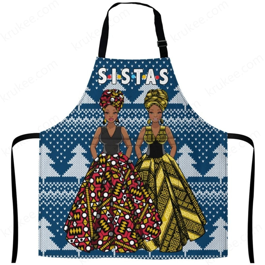 Christmas Apron For Sistas (1) One Size / H