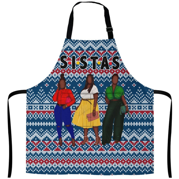 Christmas Apron For Sistas (10) One Size