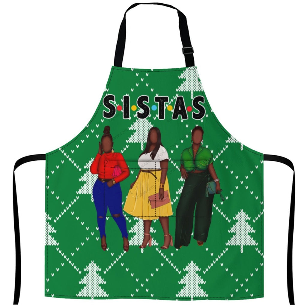 Christmas Apron For Sistas (13) One Size